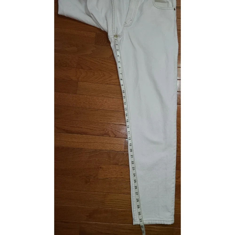 VTG Levis 550 White Jeans Womens Relaxed Tapered Leg High Rise Zip Fly 90s 30x32